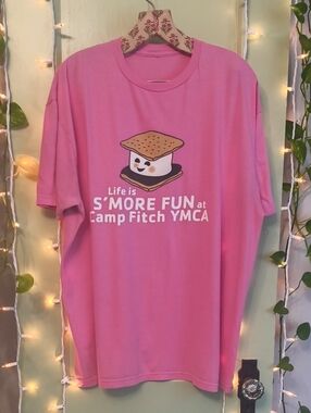 Women's YMCA Camp Fitch S'more Fun Pink Marshmallow XXL